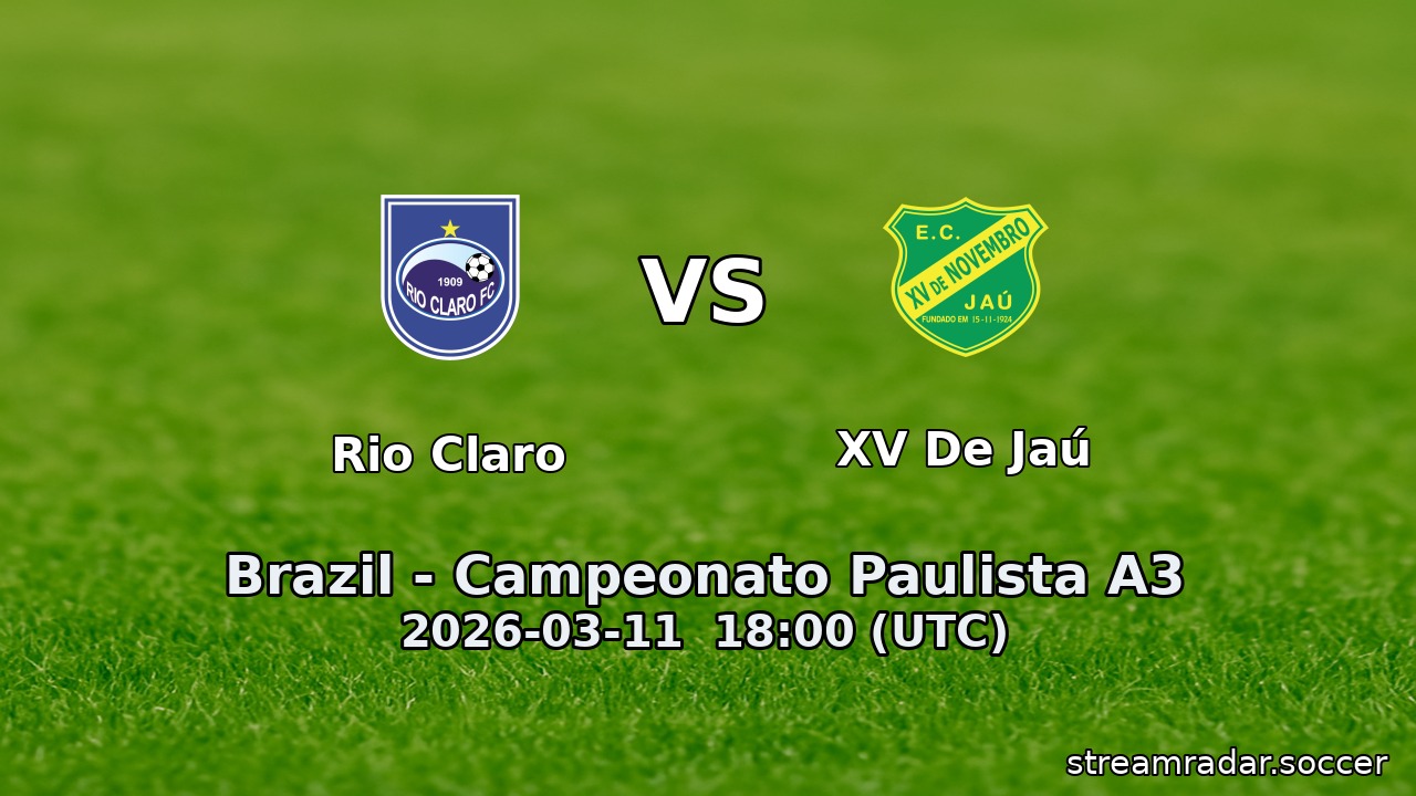 Rio Claro vs XV De Jaú