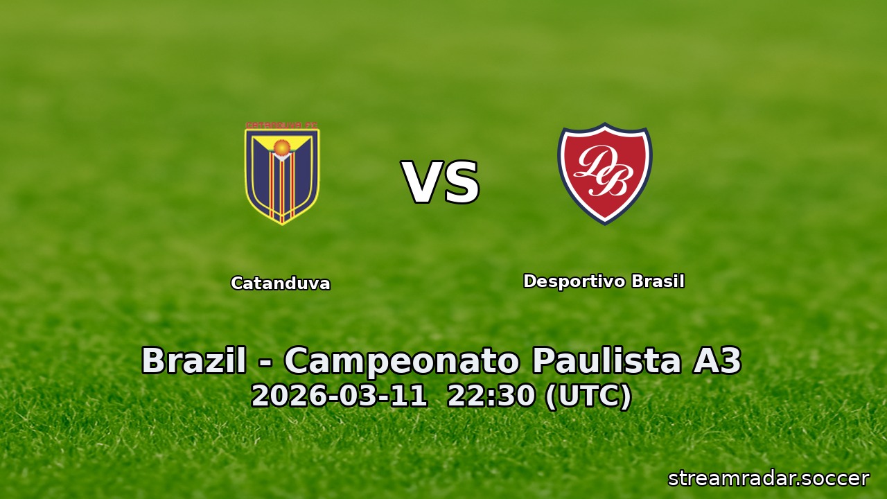 Catanduva vs Desportivo Brasil