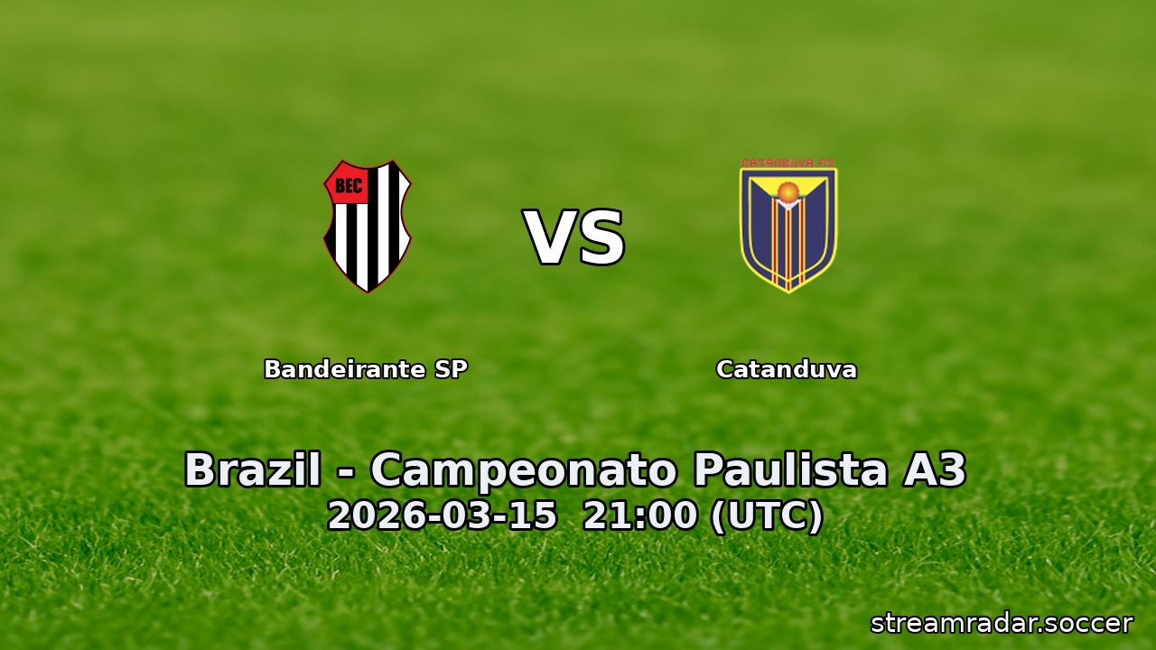 Bandeirante SP vs Catanduva