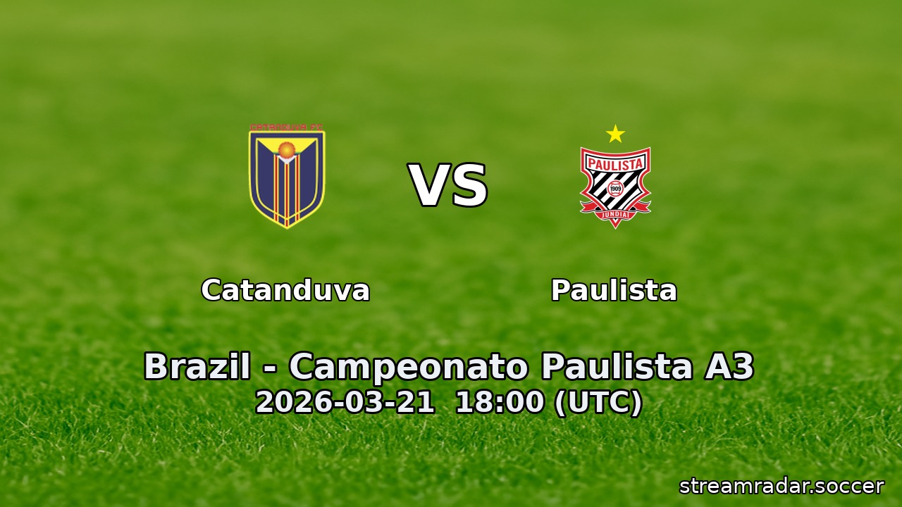 Catanduva vs Paulista