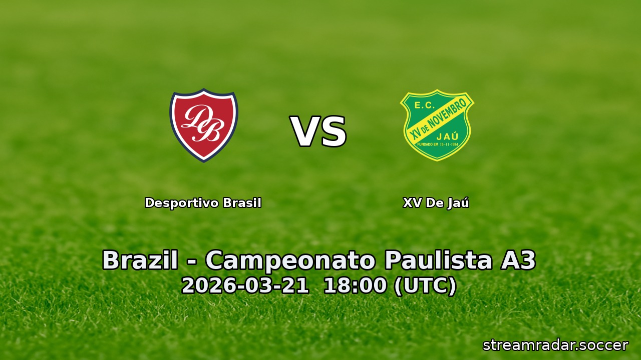 Desportivo Brasil vs XV De Jaú
