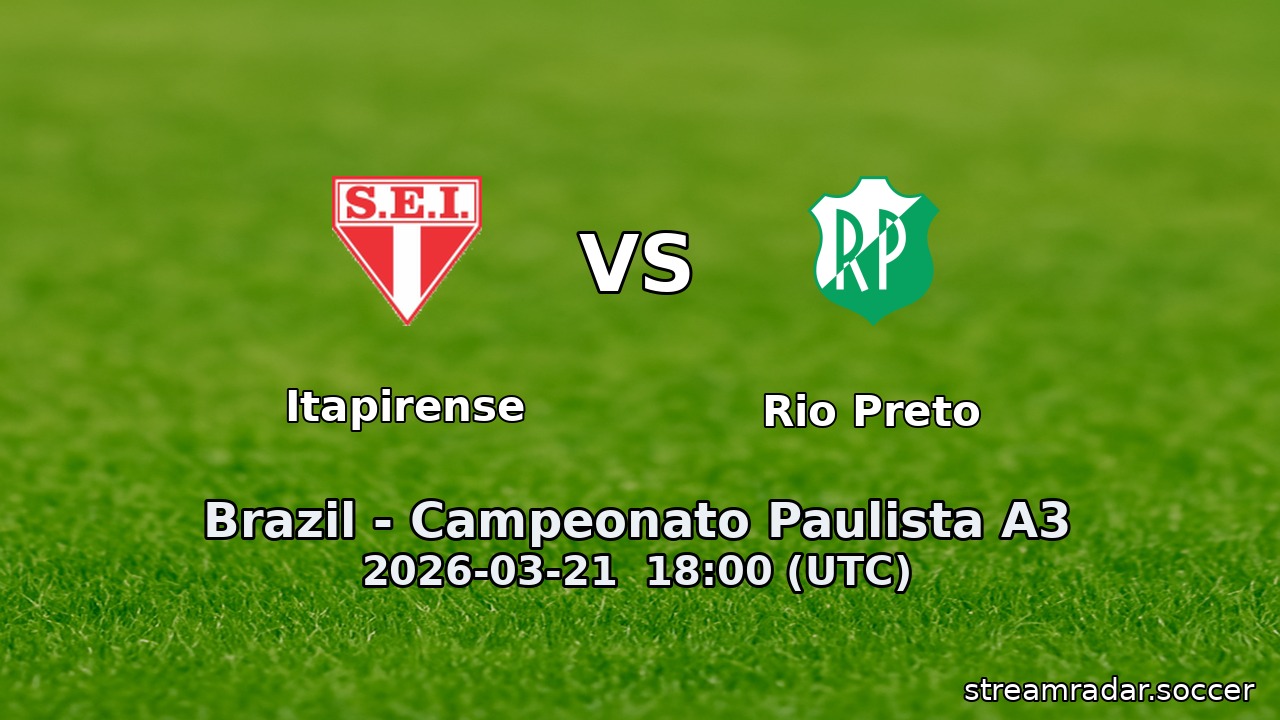 Itapirense vs Rio Preto