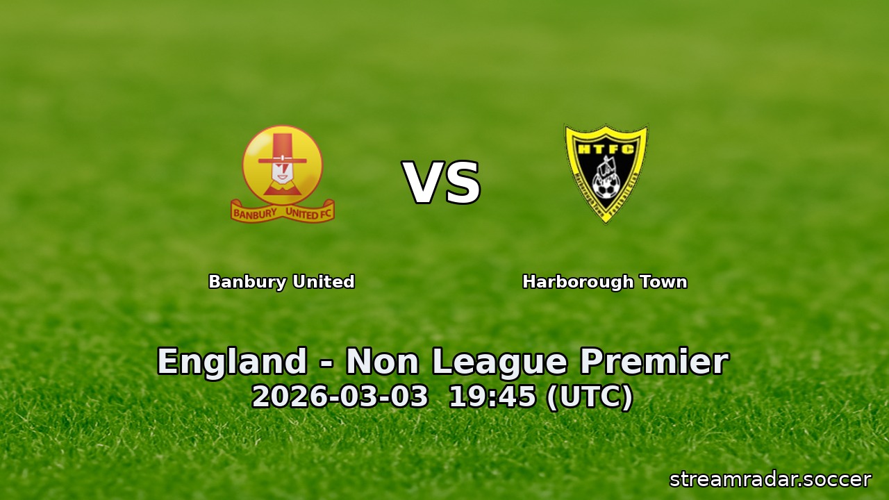 Banbury United vs Harborough Town