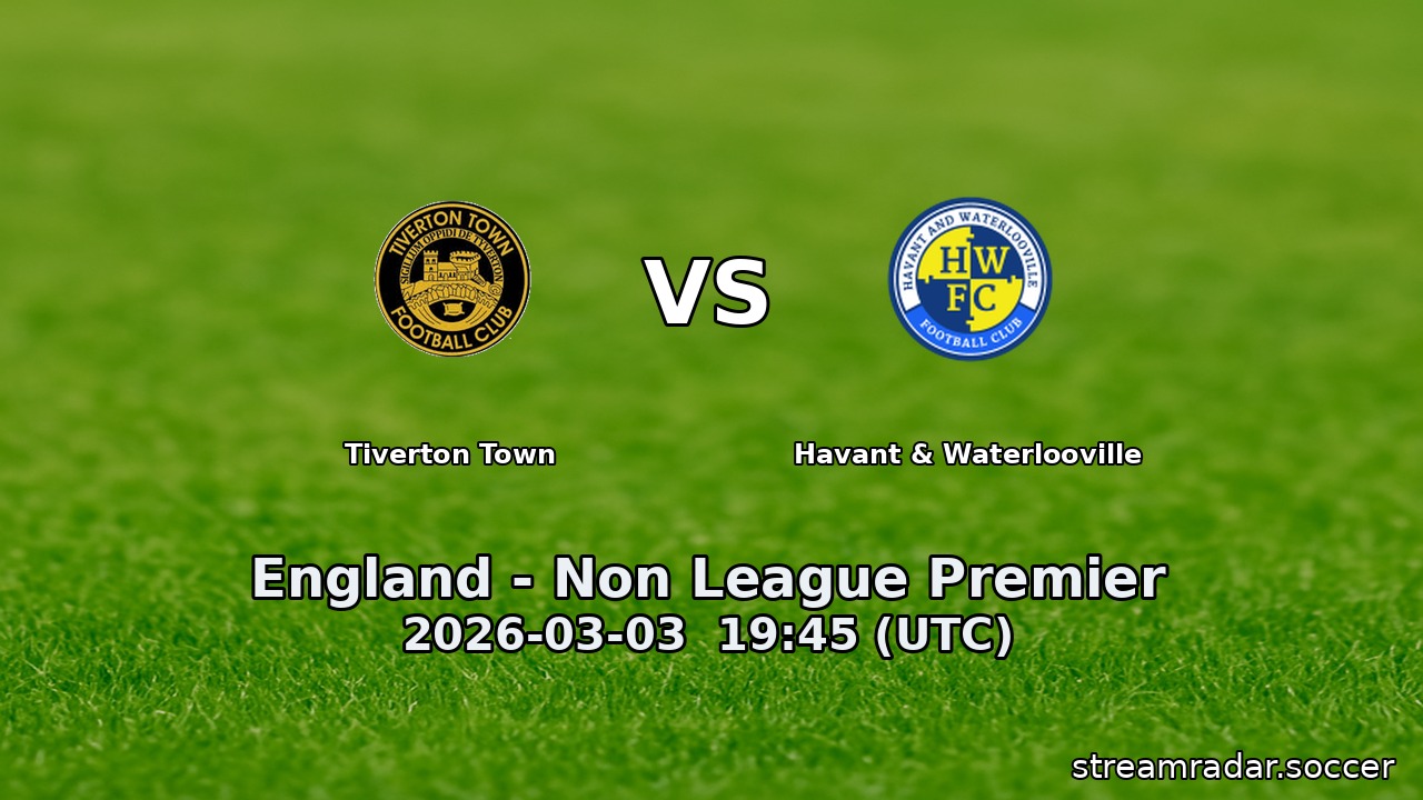Tiverton Town vs Havant & Waterlooville