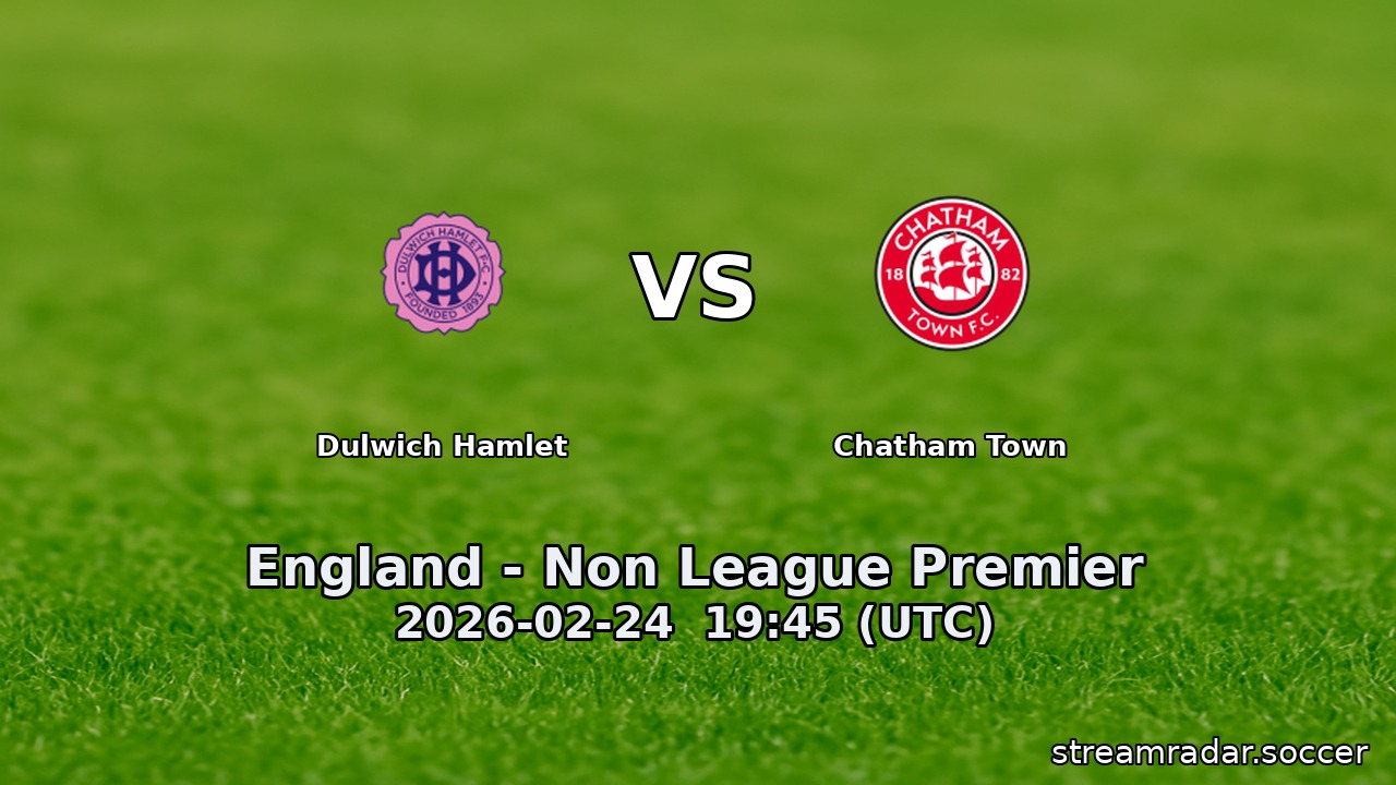 Dulwich Hamlet vs Chatham Town