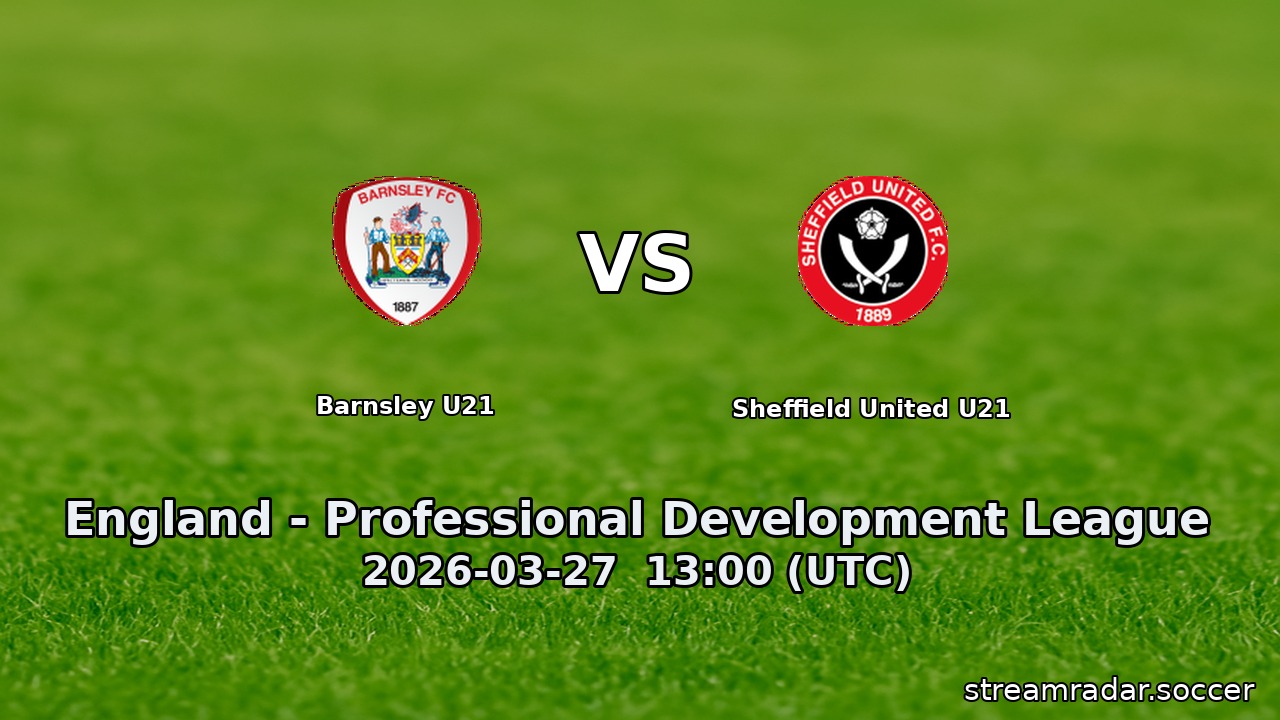 Barnsley U21 vs Sheffield United U21