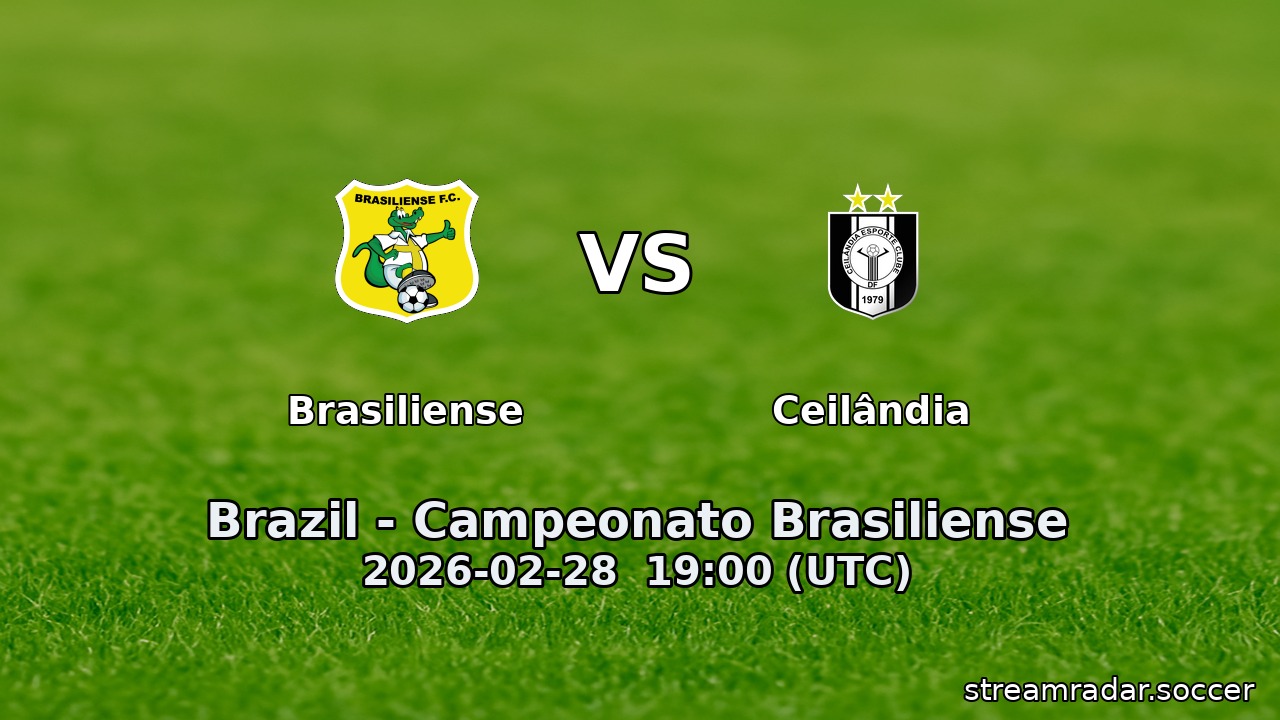 Brasiliense vs Ceilândia