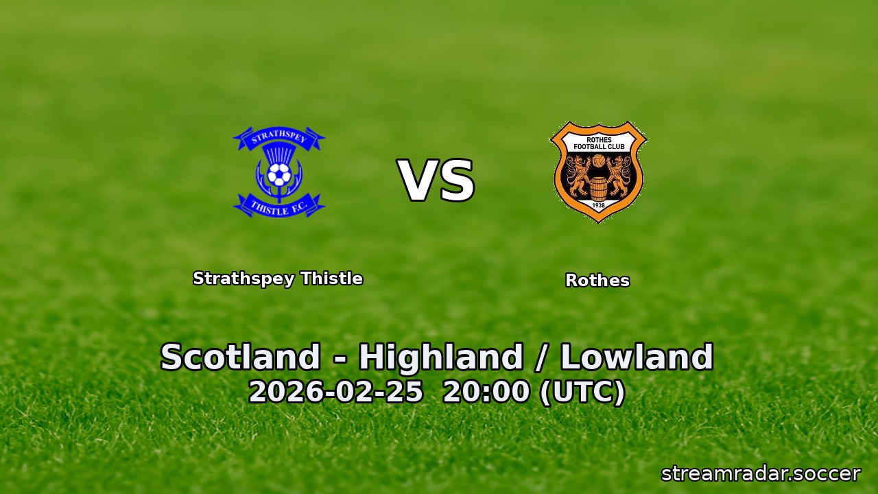 Strathspey Thistle vs Rothes