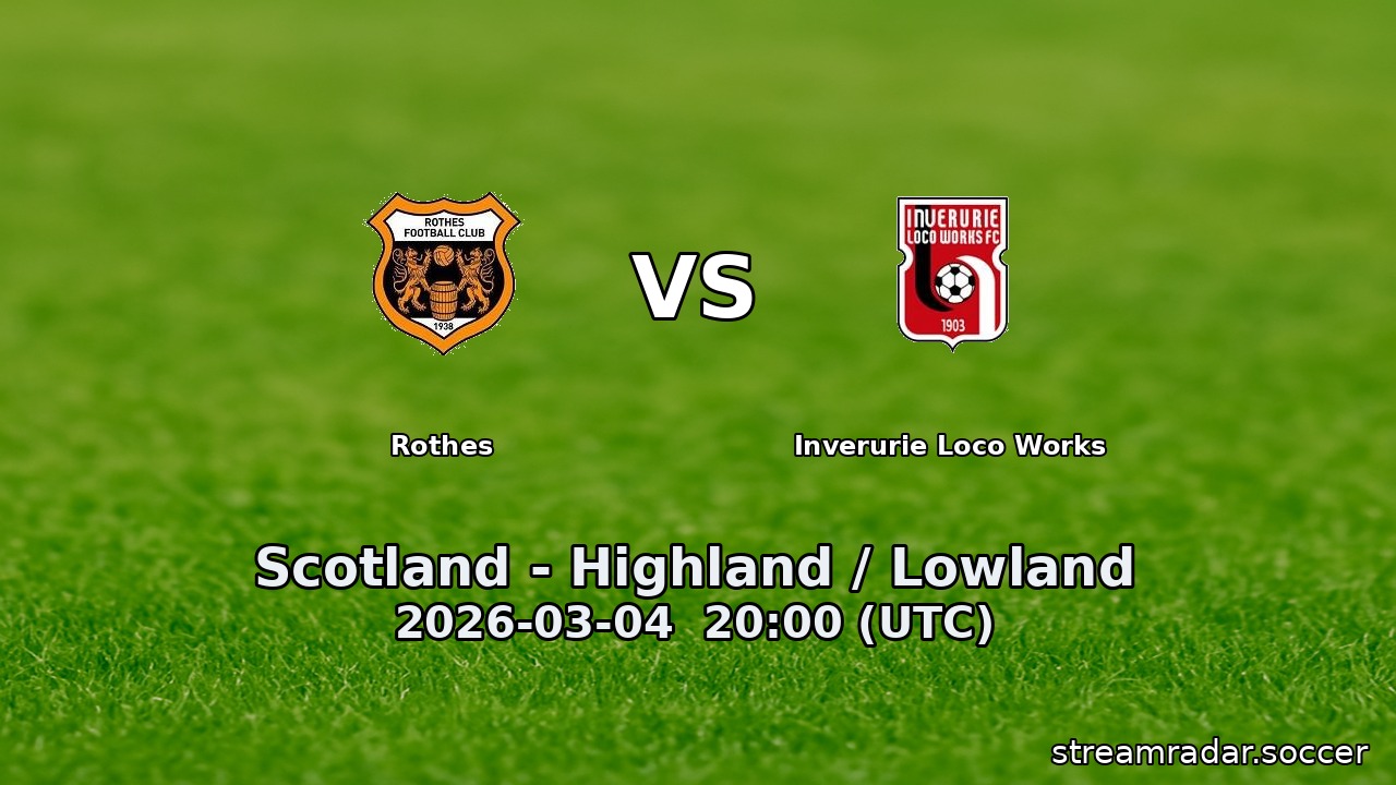 Rothes vs Inverurie Loco Works