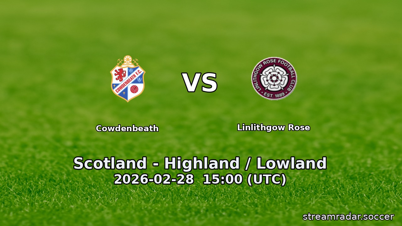 Cowdenbeath vs Linlithgow Rose