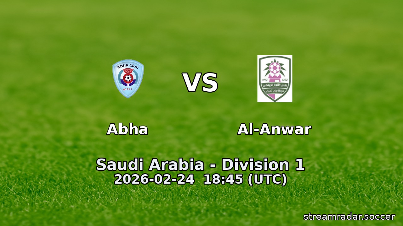 Abha vs Al-Anwar