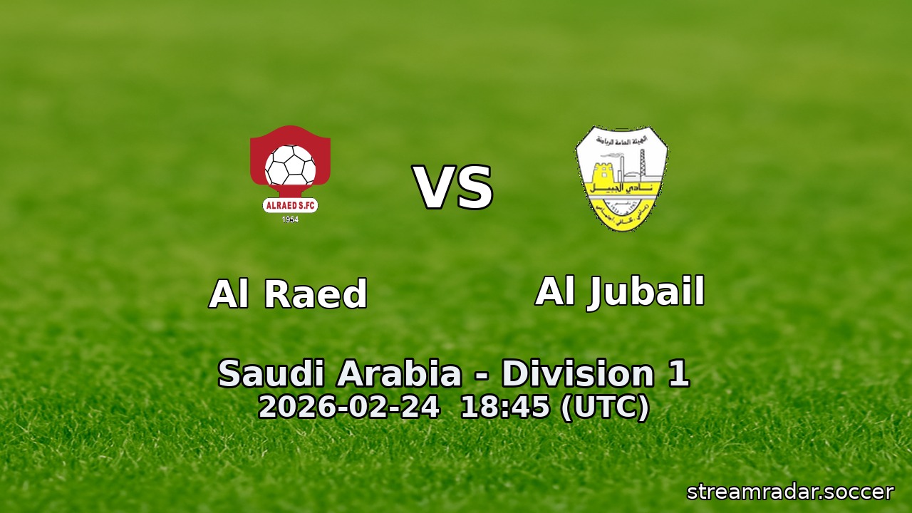 Al Raed vs Al Jubail