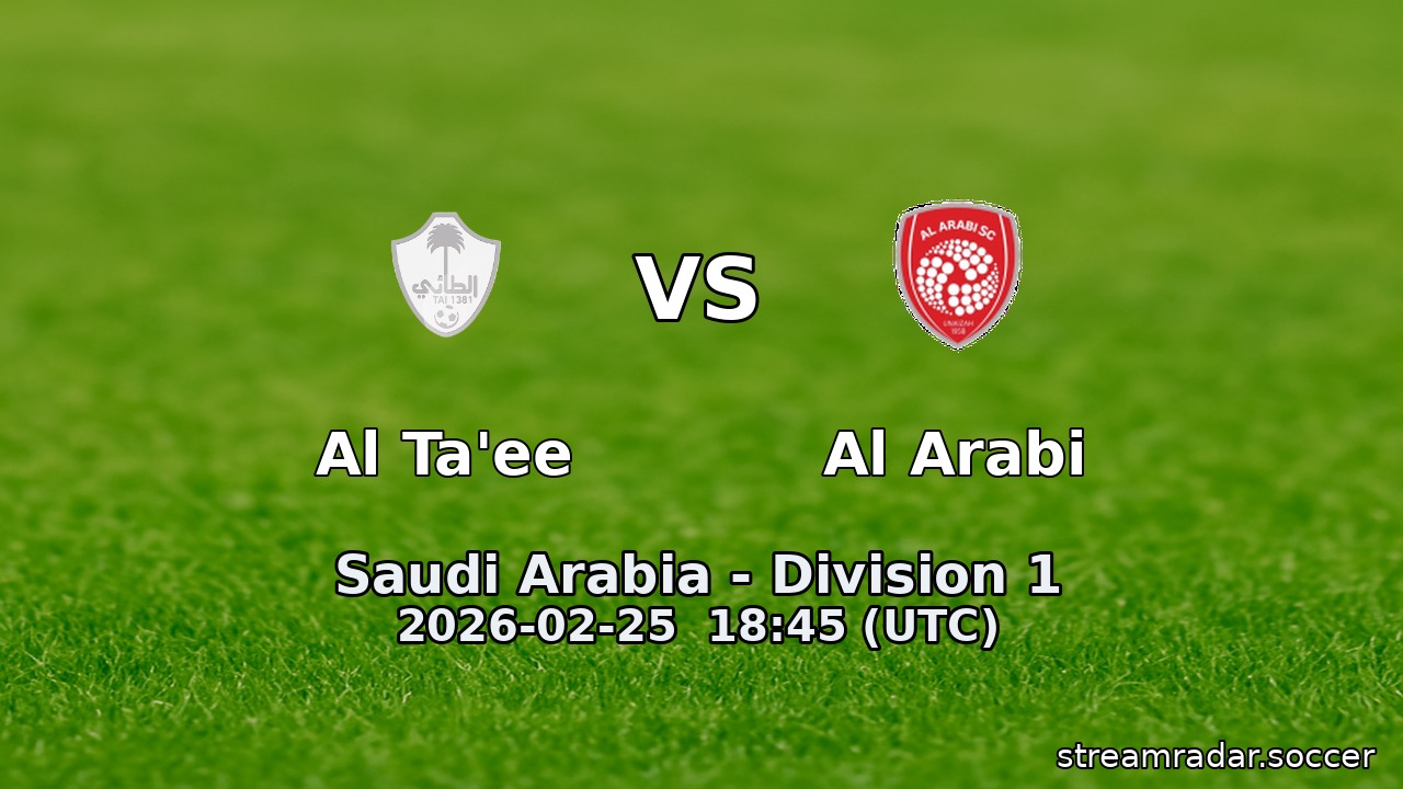 Al Ta'ee vs Al Arabi