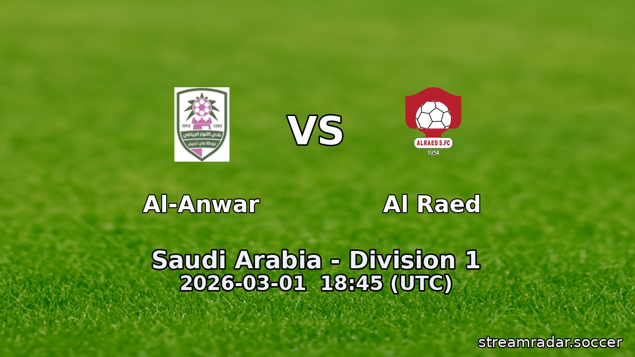 Al-Anwar vs Al Raed
