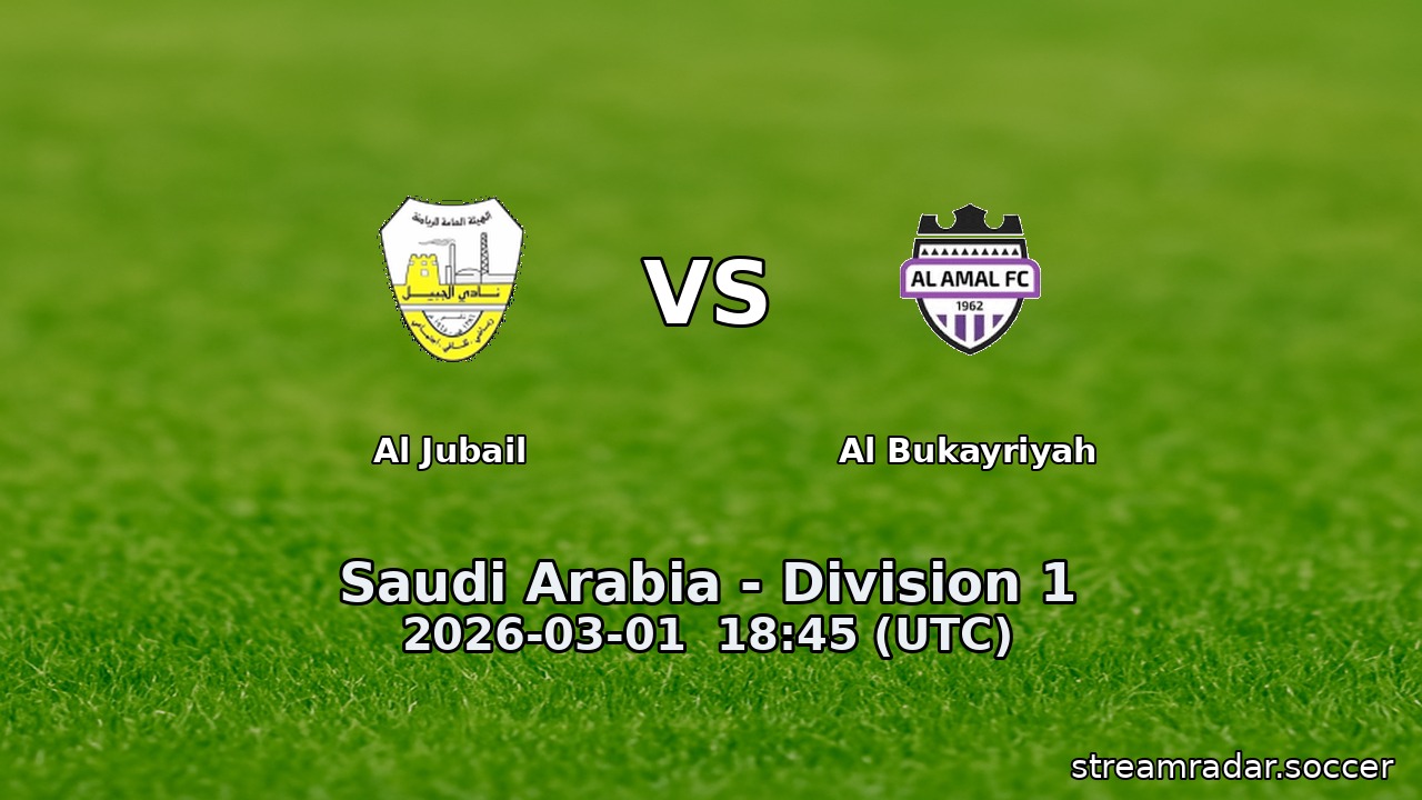 Al Jubail vs Al Bukayriyah