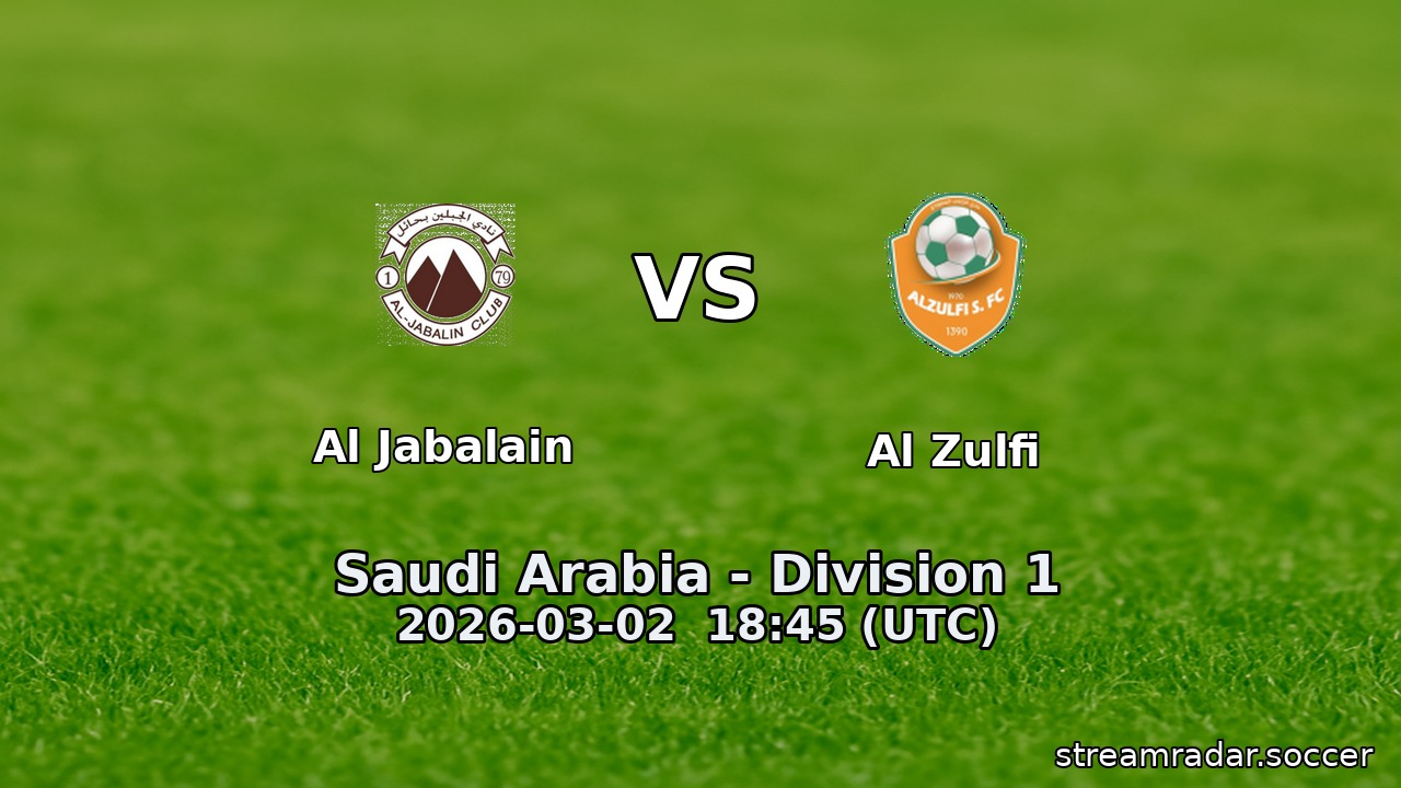 Al Jabalain vs Al Zulfi