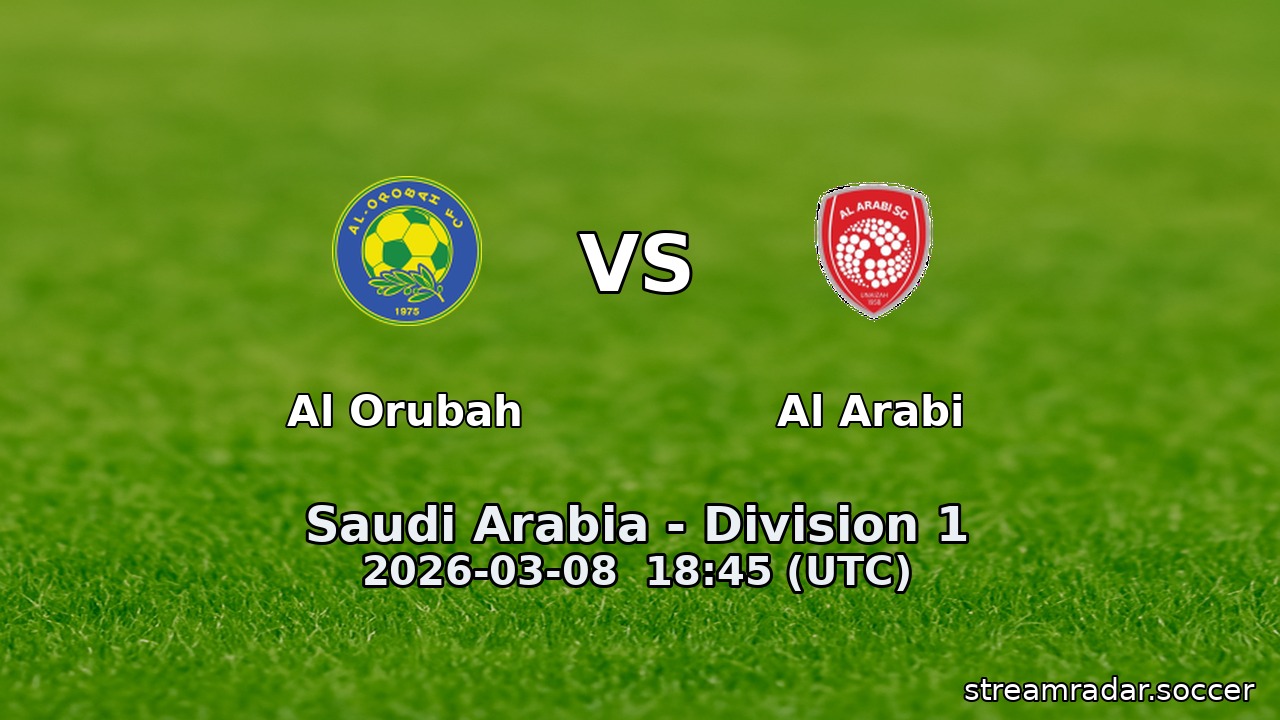Al Orubah vs Al Arabi