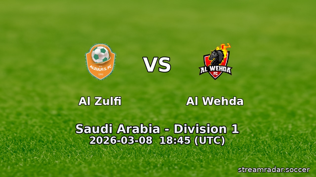 Al Zulfi vs Al Wehda