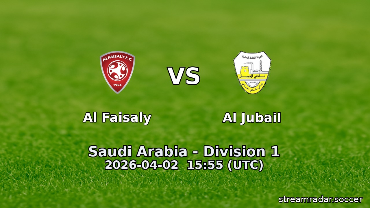 Al Faisaly vs Al Jubail