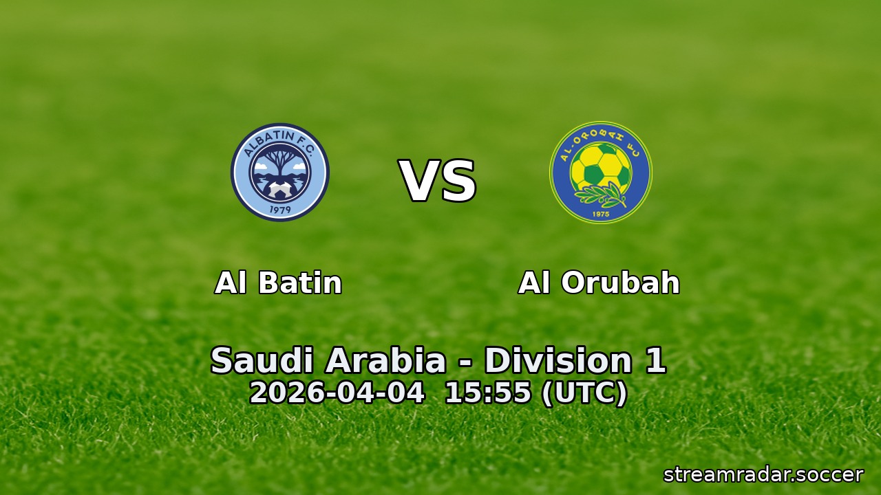 Al Batin vs Al Orubah