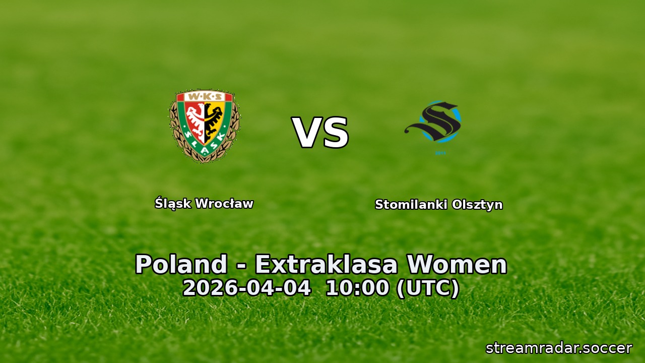 Śląsk Wrocław vs Stomilanki Olsztyn