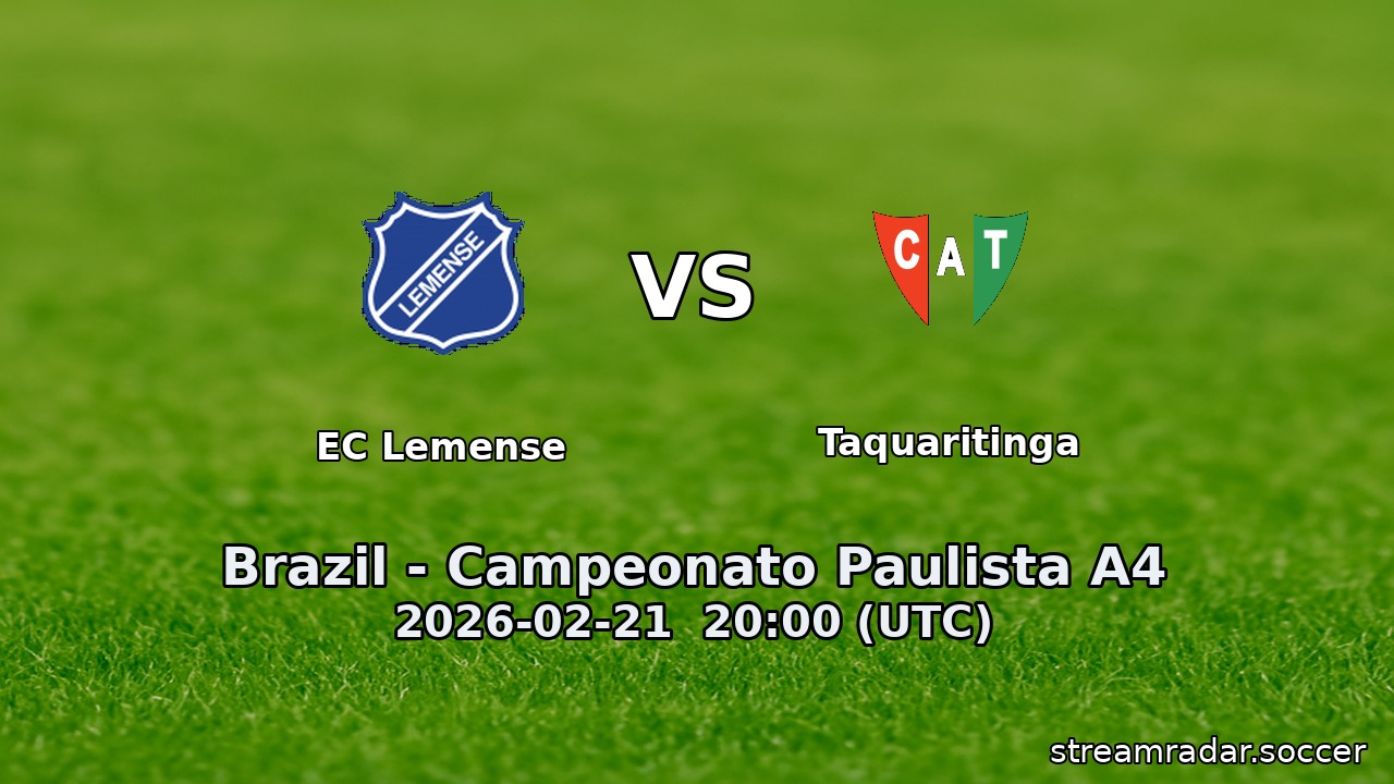 EC Lemense vs Taquaritinga
