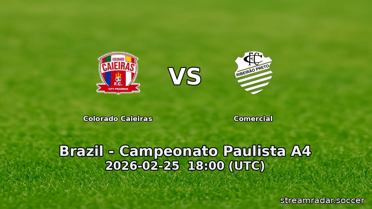 Colorado Caieiras vs Comercial