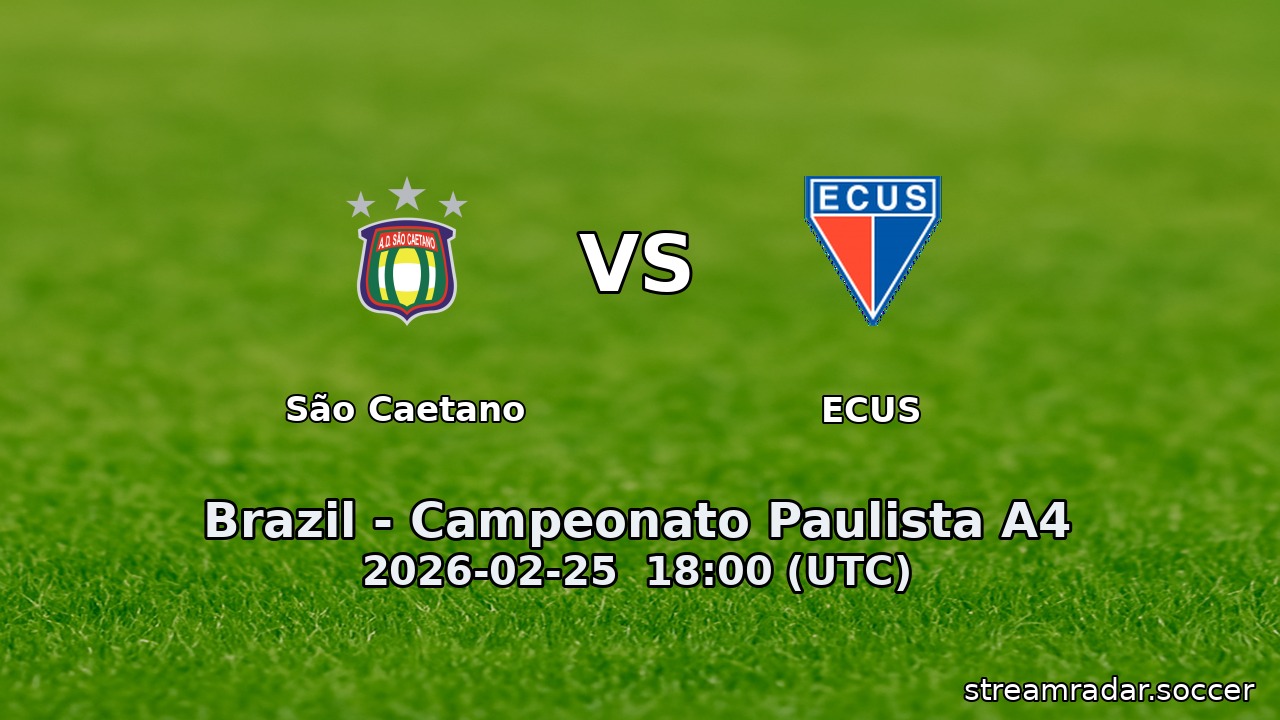 São Caetano vs ECUS