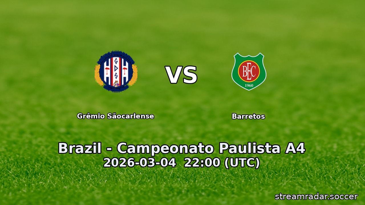 Grêmio Sãocarlense vs Barretos