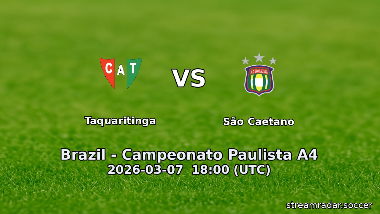 Taquaritinga vs São Caetano