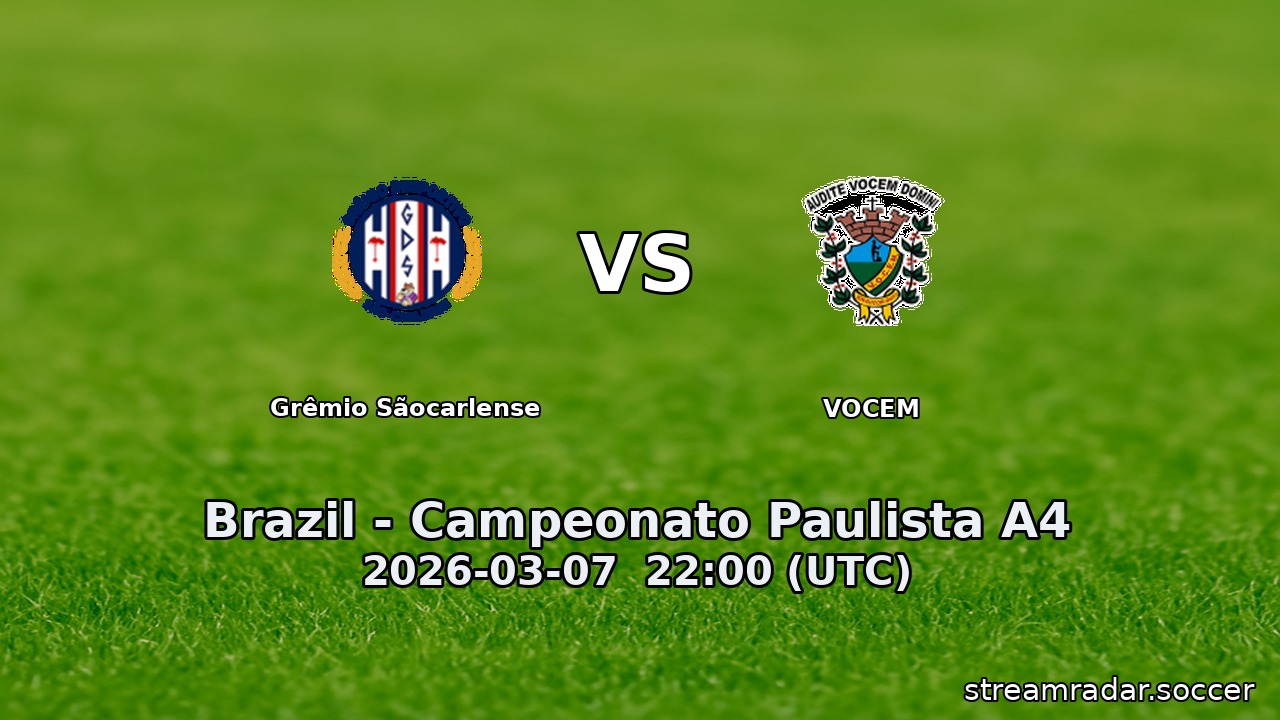 Grêmio Sãocarlense vs VOCEM