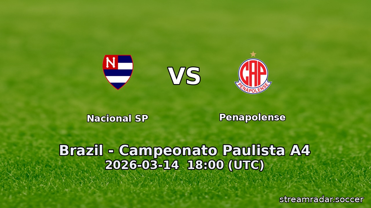 Nacional SP vs Penapolense