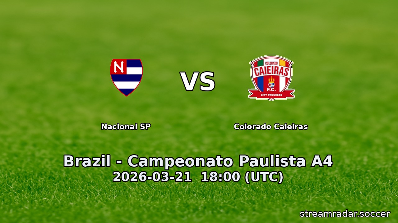 Nacional SP vs Colorado Caieiras
