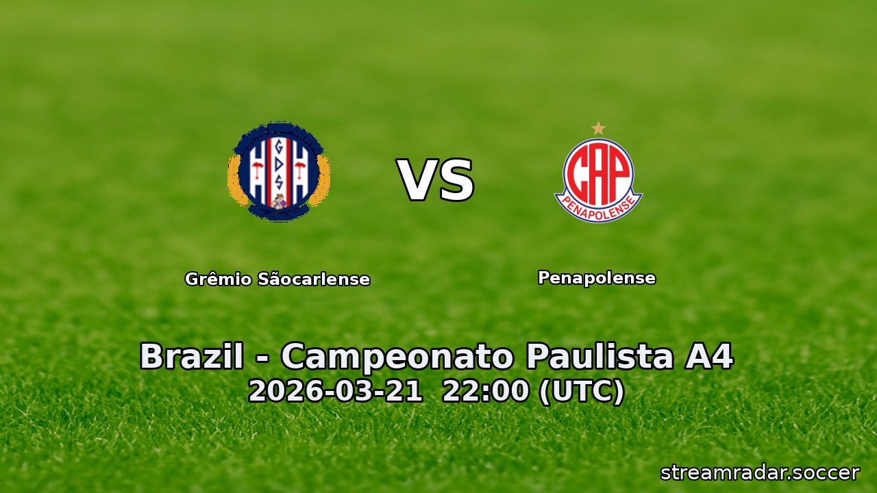 Grêmio Sãocarlense vs Penapolense