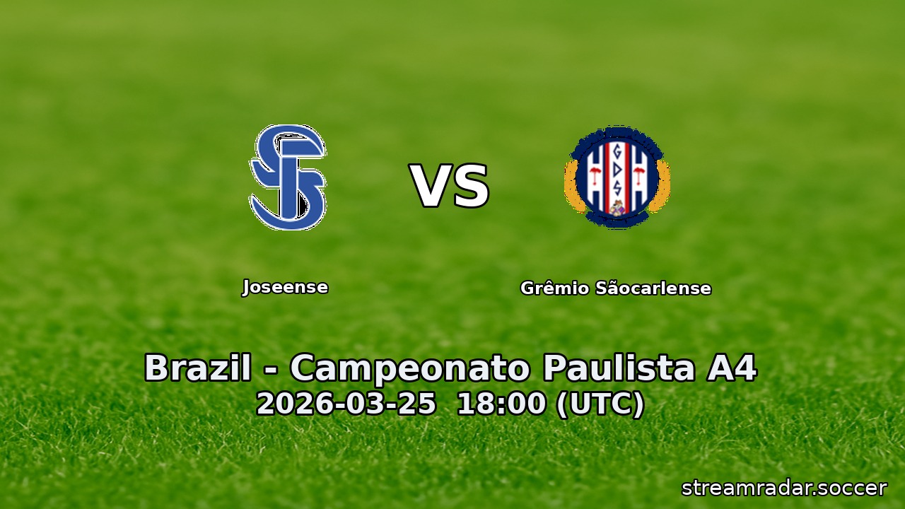 Joseense vs Grêmio Sãocarlense
