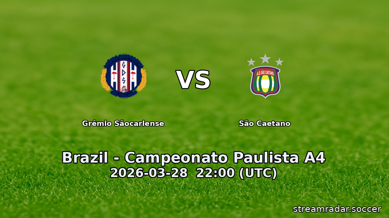 Grêmio Sãocarlense vs São Caetano