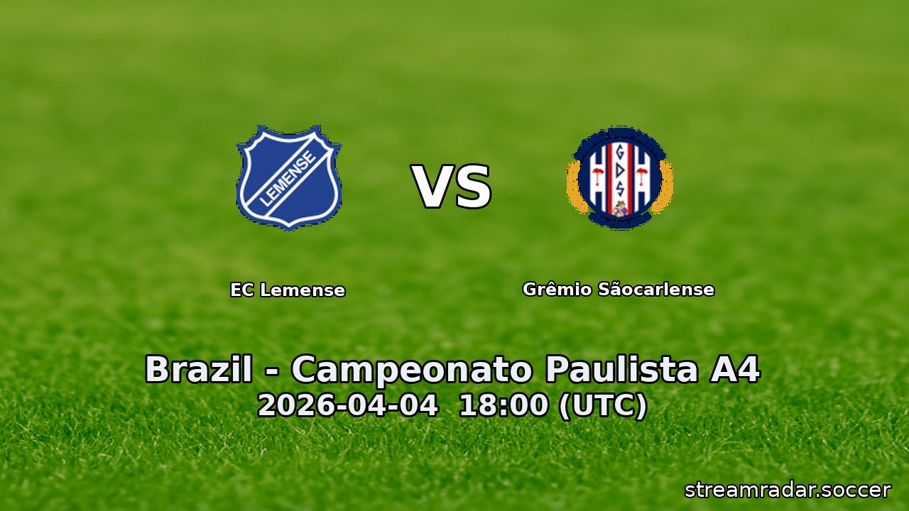 EC Lemense vs Grêmio Sãocarlense