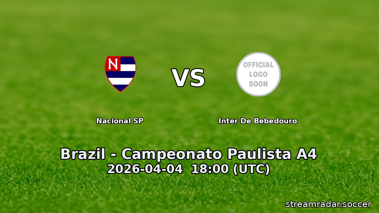 Nacional SP vs Inter De Bebedouro