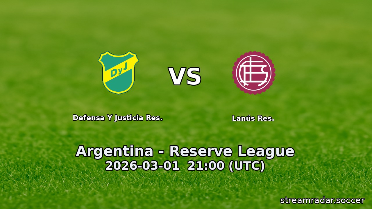 Defensa Y Justicia Res. vs Lanús Res.