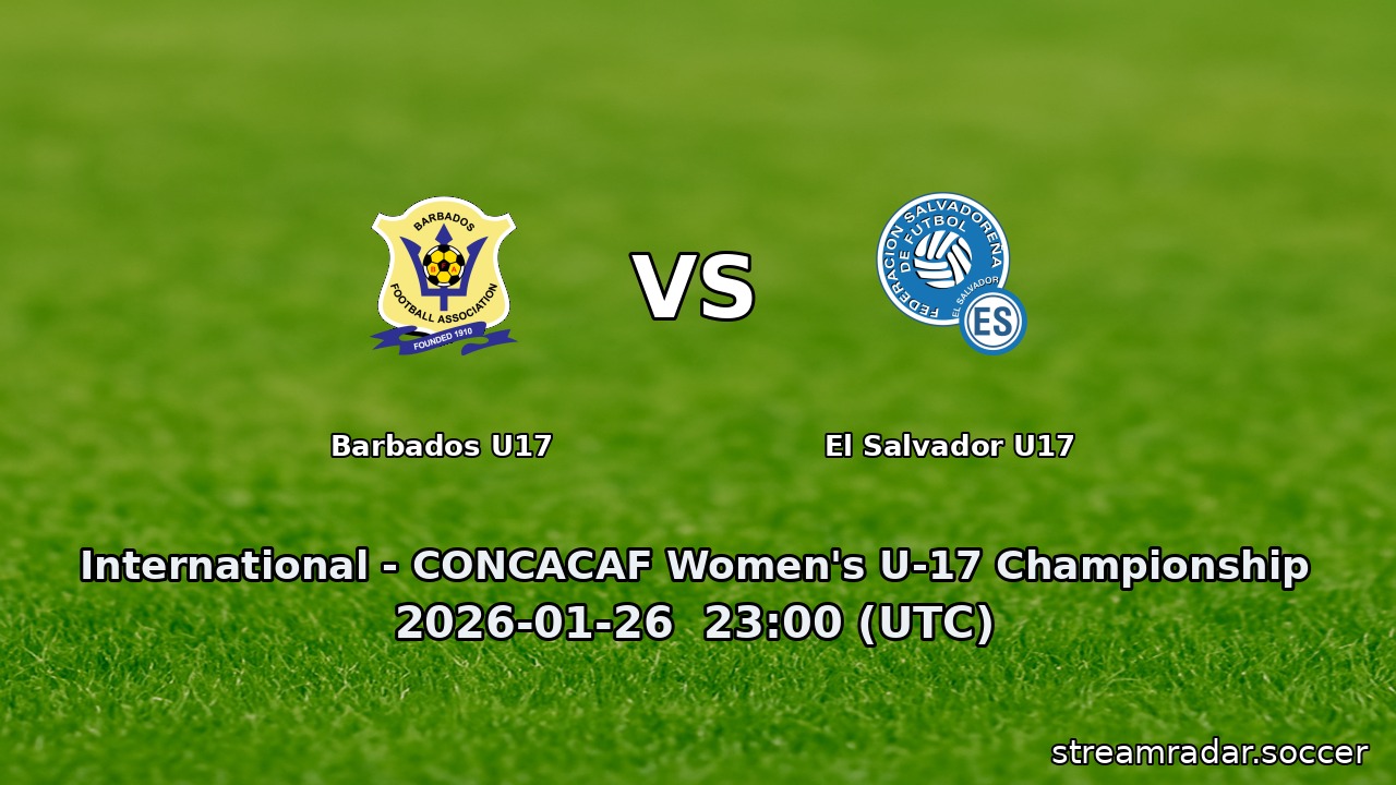 Barbados U17 vs El Salvador U17