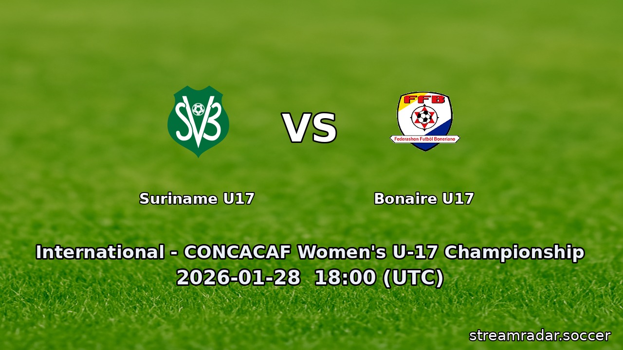 Suriname U17 vs Bonaire U17