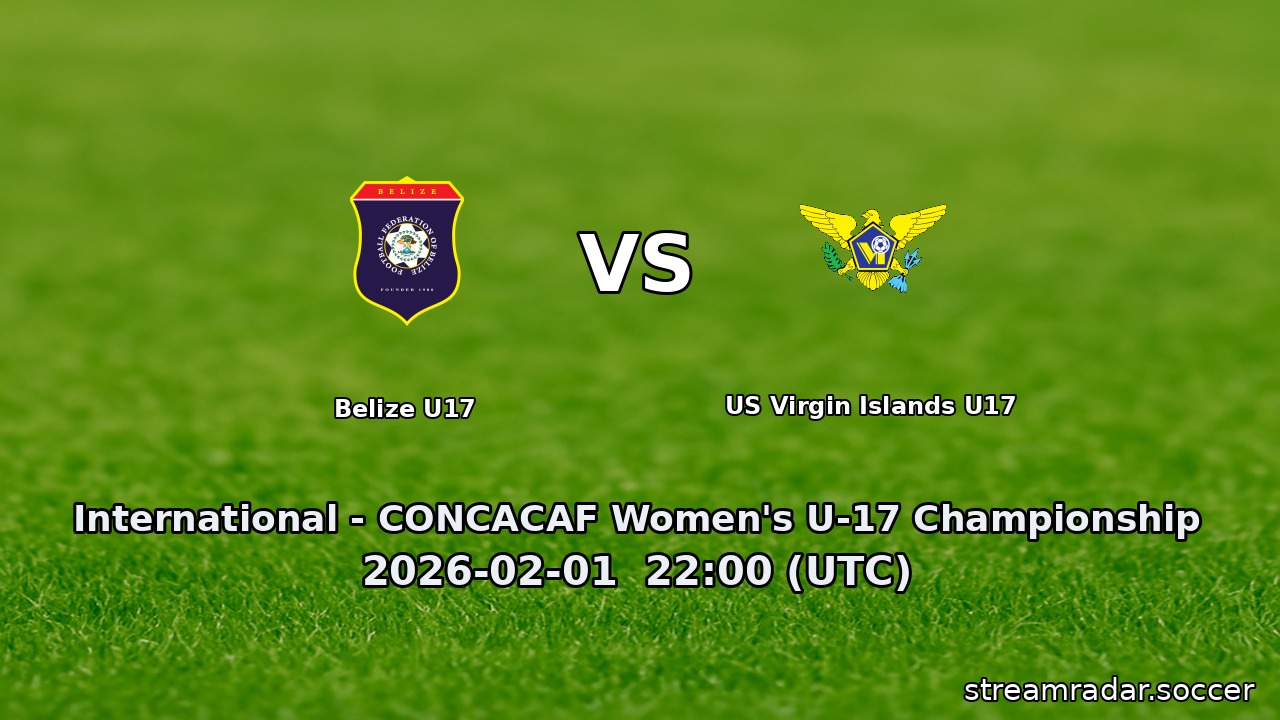 Belize U17 vs US Virgin Islands U17