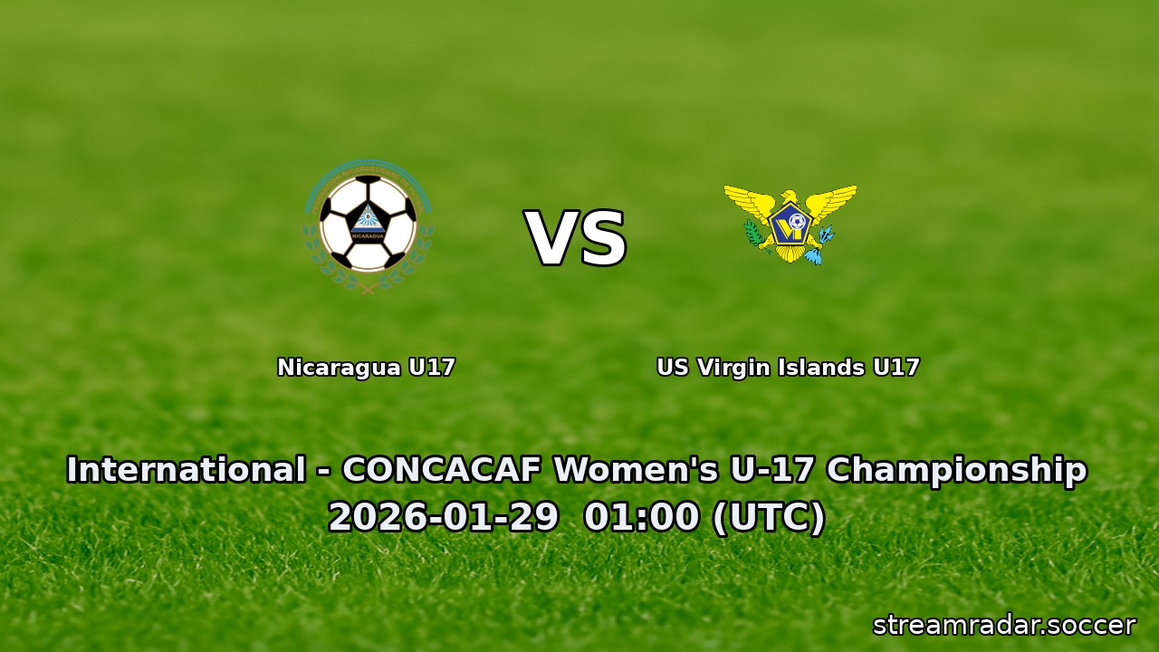 Nicaragua U17 vs US Virgin Islands U17