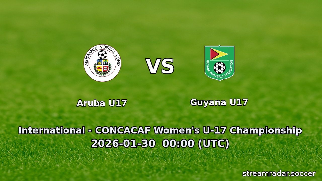 Aruba U17 vs Guyana U17