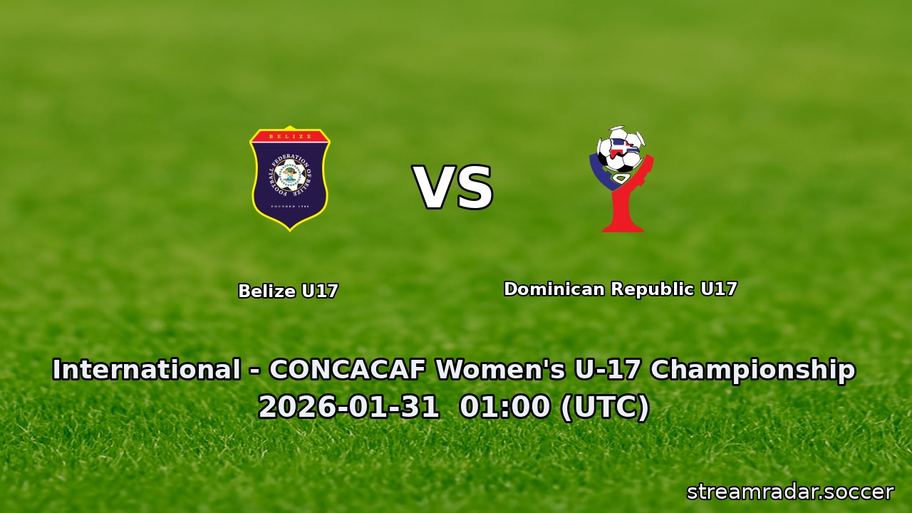 Belize U17 vs Dominican Republic U17