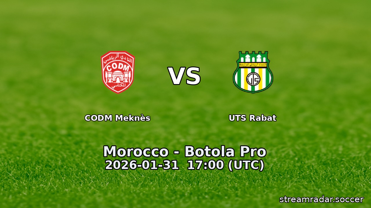 CODM Meknès vs UTS Rabat