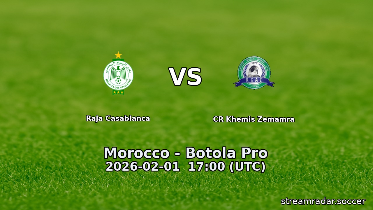 Raja Casablanca vs CR Khemis Zemamra