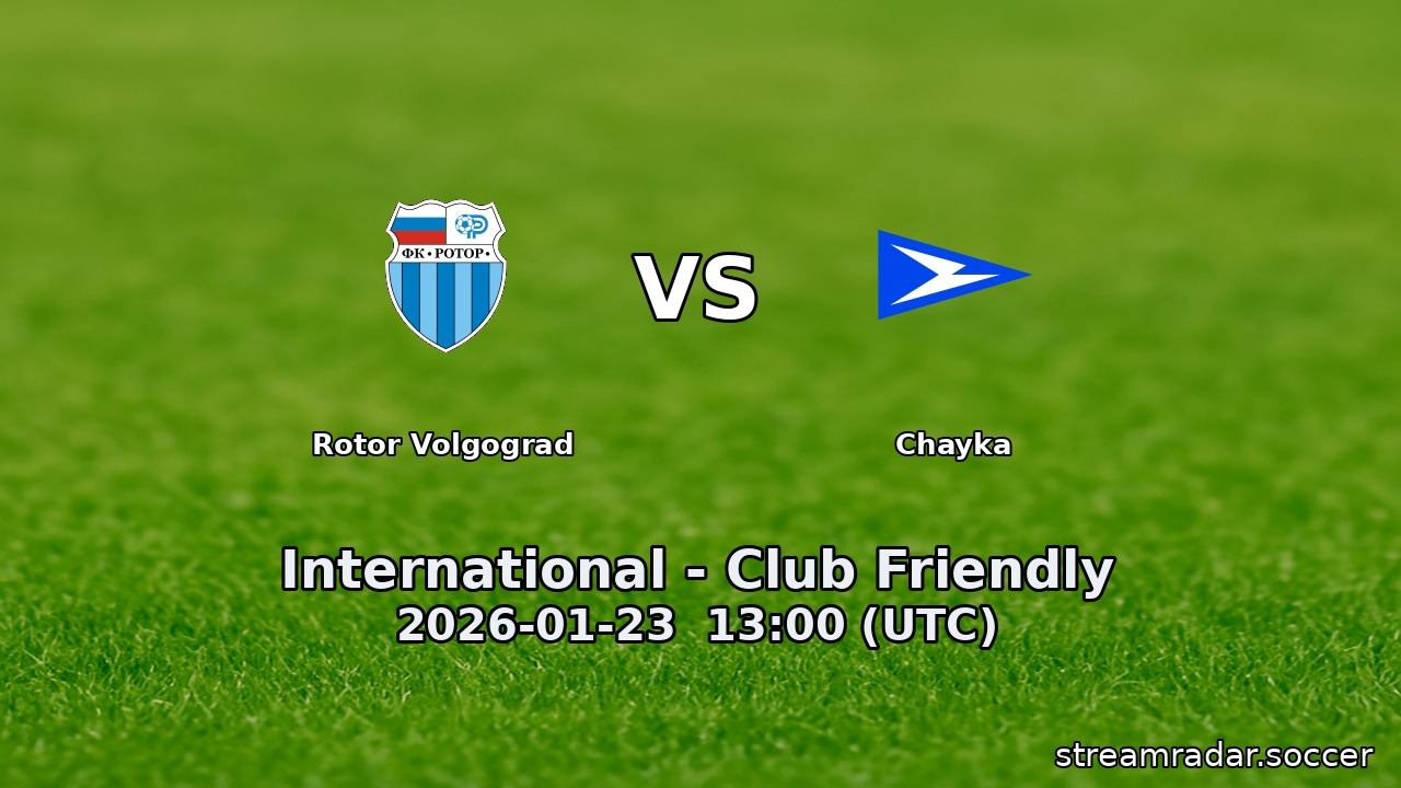 Rotor Volgograd vs Chayka