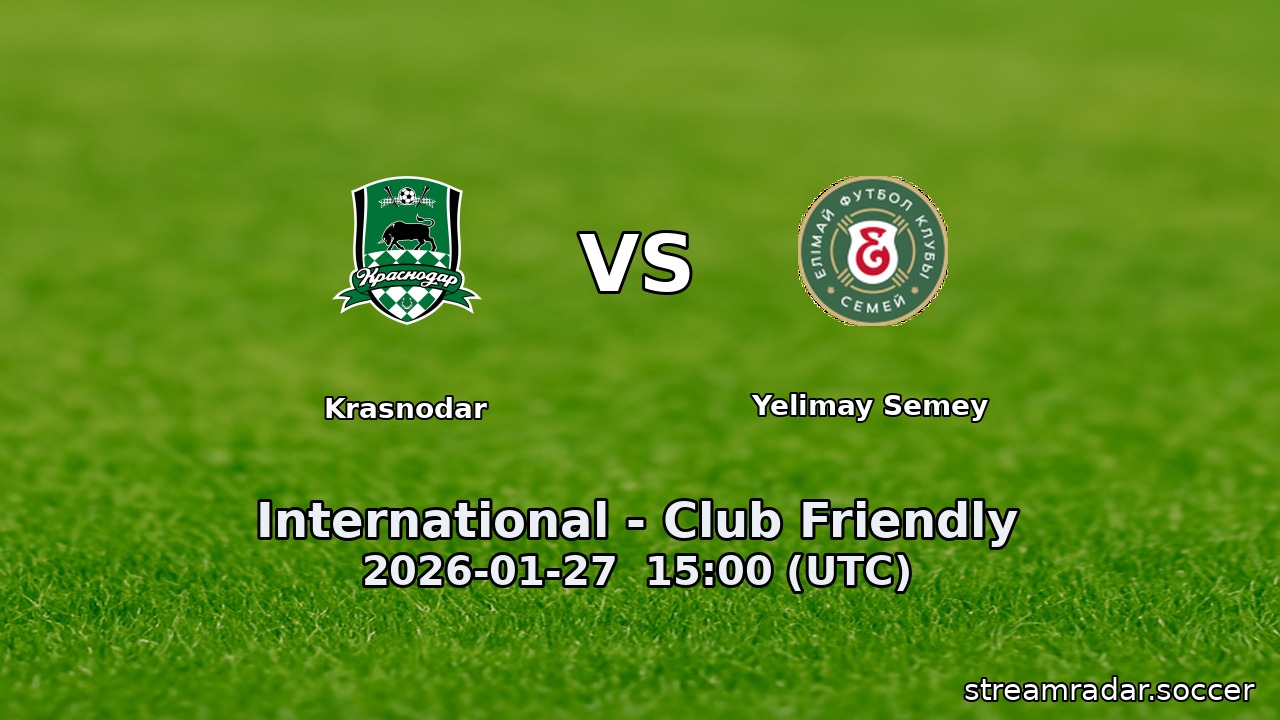 Krasnodar vs Yelimay Semey