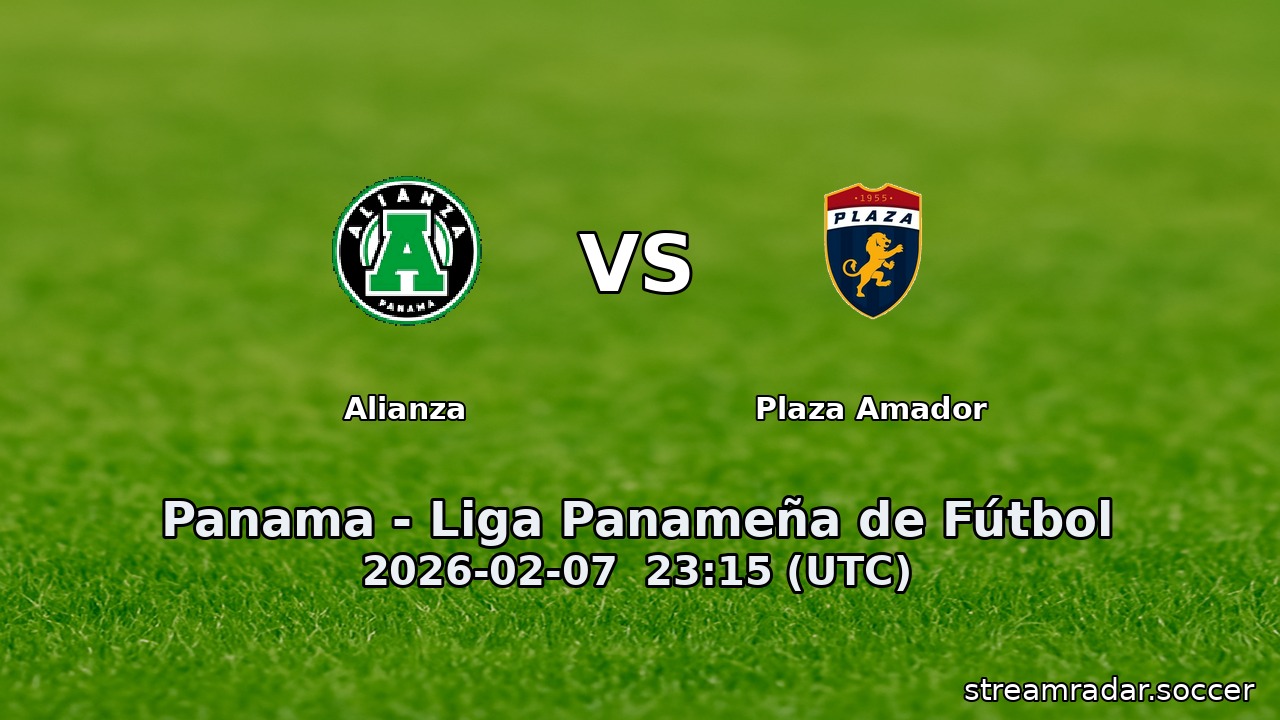 Alianza vs Plaza Amador